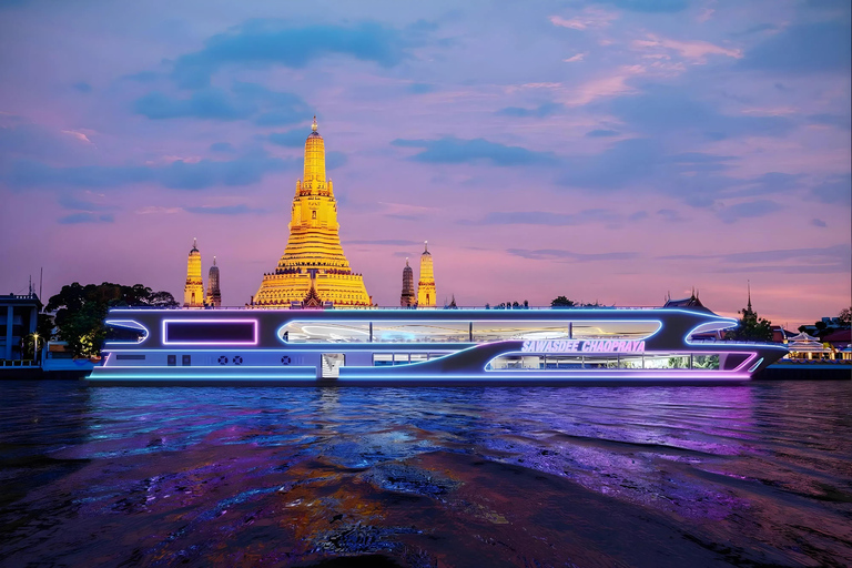 Bangkok: Sawasdee Dinner Cruise & Sunset Cruise + Free Beer Dinner Cruise (17:00~21:00) with Only Buffet