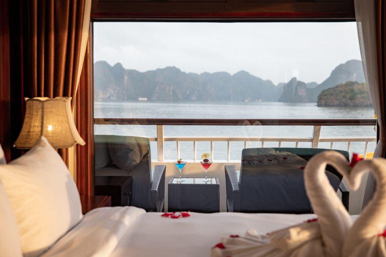 Overnight at Ha Long Bay cruise 2D1N 5 stars CruiseHalong Bay 2D1N with 4 star cruise