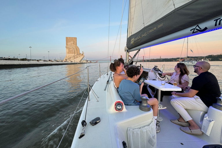 Boat Tour: Sailing in Lisbon Sunset with Local Guide w/Wine Private Night Party: Sailing in Lisbon After Hours Party