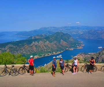 Bike tour - Downhill from Njegos Mausoleum to Kotor bay
