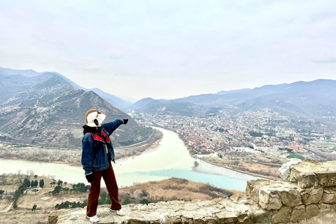 From Tbilisi: Mtskheta,Jvari,Bazaar,wine and 2 UNESCO Sites