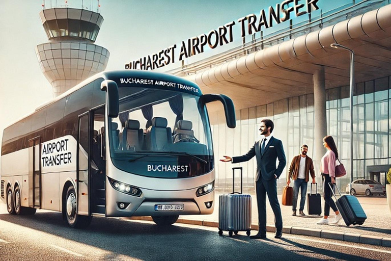 Bukarest flygtransfer med buss - Upp till 50 personer