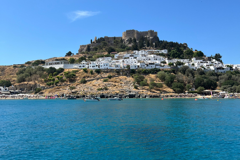 Lindos,Pefkos: Crucero en barco con natación y snorkel todo incluidoCrucero en barco con traslado desde Pefkos, Lindos y Lardos