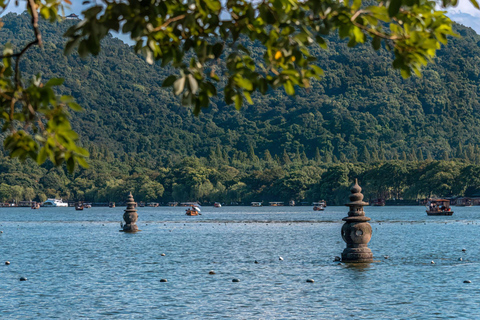 Vanuit Shanghai:Hangzhou Tempels, uitzicht op het meer &amp; plezier op de avondmarkt