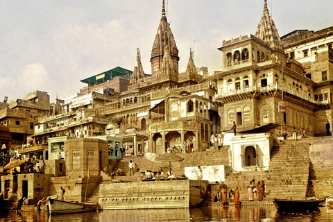 Varanasi: Excursão de 1 dia com passeio de barco e exploração de Sarnath