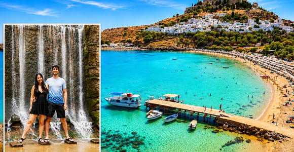 Rhodes Highlights: Lindos & 7 Springs Guided Tour with Pickup