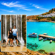 Rhodes Highlights:Lindos & 7 Springs Guided Tour with Pickup