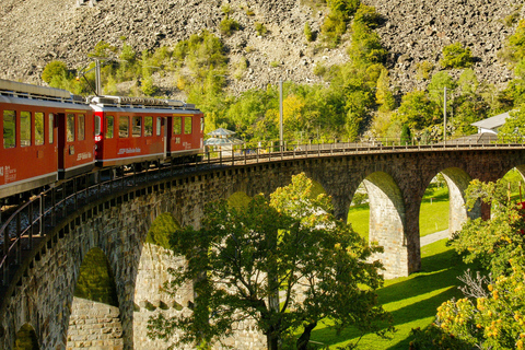 Swiss Alps by Train: Bernina & St. Moritz from Milan Tour with Standard Carriage