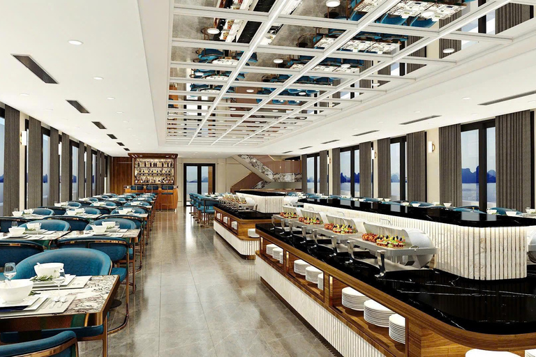 Leona 5 stars cruise explores Ha Long Bay extremely safely Leona 5 stars cruise explores Ha Long Bay:Pick up from Hanoi