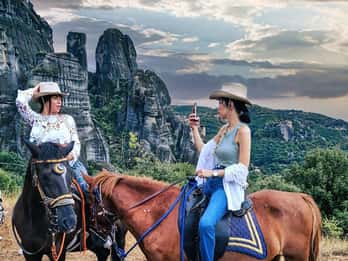 Kastraki: Meteora-Reiten am Morgen mit Klosterbesuch