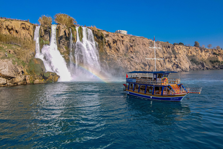 Antalya: Gita in barca sulla spiaggia e alle cascate con pranzo e bevande analcolicheAntalya: gita in barca sulla spiaggia e alle cascate con pranzo e bevande analcoliche