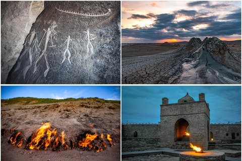 Bakoe: Gobustan Moddervulkaan Vuurtempel Rondleiding