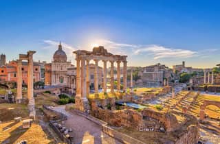 Vom Hafen Civitavecchia: Forum Romanum und Rom Open Bus