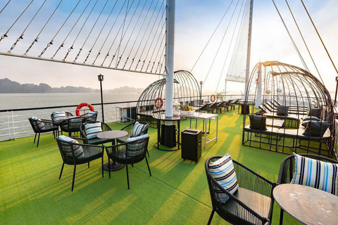 Ha Long Bay Day Trip: Luxury Cruise & Buffet Lunch & Jacuzzi Option 2: For Guests from Ha Long