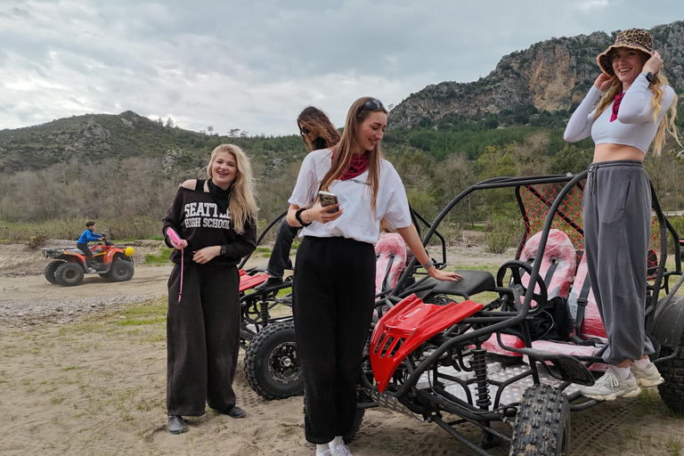 Side/Belek: ATV & Zipline Combo w/ Riverside Swimming Break Shared ATV Quad Safari Off-Road Adventure (Double)