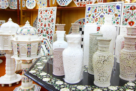 Agra: Shopping Tour with Marble Inlay Workshop & Souvenirs Only Expert Tour Guide