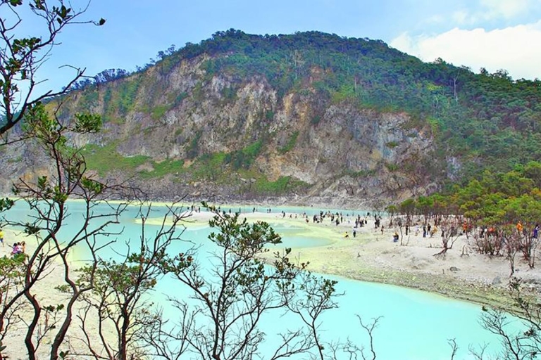 Au départ de Jakarta : Cratère blanc, lac Pinisi, plantation de théCratère blanc