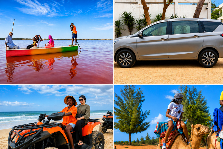 From Dakar or Mbour: Pink Lake with ATV, canoe, camel, lunch