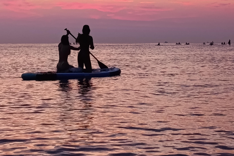 Barcelona: Sunset Paddle Surfing Session + Instructor + Photos Barcelona: Sunset Paddle Surf Outing + Instructor + Photos