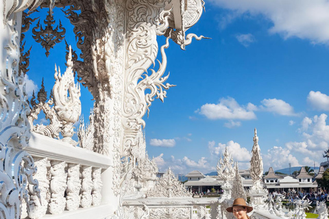 Chiang Mai to Chiang Rai Famous Temples Journey with Buffet Chiang Rai White,Blue,Black Temple+Buffet and Hotel Pick Up