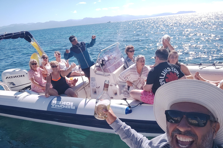 Cagliari: Devil’s Saddle Boat Tour with 4 Stops and Prosecco Cagliari: Sunset Boatour,Last Dive at Devil's Saddle eDrinks