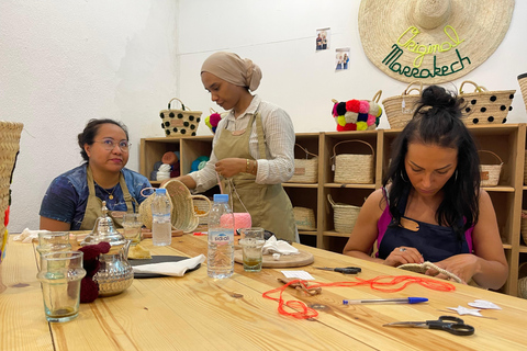 Marrakech Medina Basket Embroidery Workshop Child Hat.