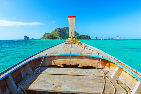 Krabi : demi-journée de bateau privé local à longue queue pour les 4 îles