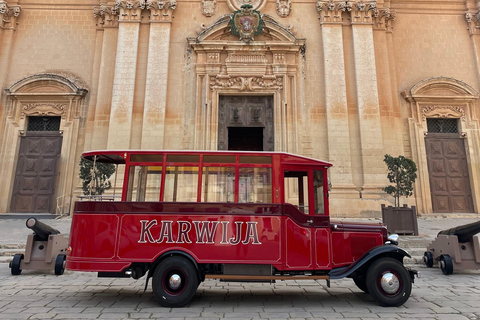 Malta: Autobús privado de época con chóferMalta: Autobús privado de época con chófer 4 horas