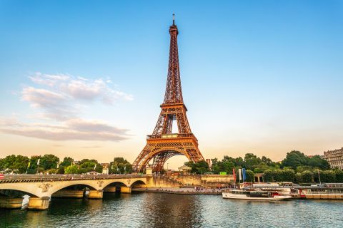 Paris: Eiffeltornets andra våning med toppen som tillval