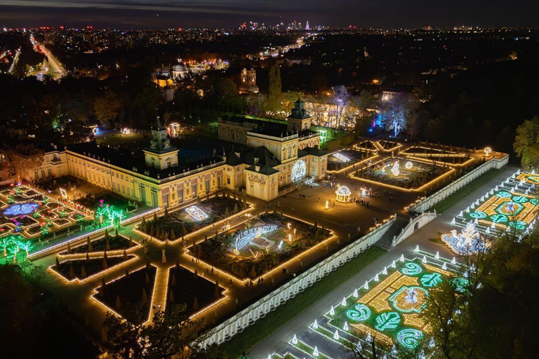 皇家花园灯光：维拉努夫宫夜间活动英语、西班牙语、德语、俄语、波兰语导览