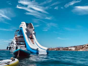 Benalmádena Boat Tour with Snorkeling, Water Slide and Lunch
