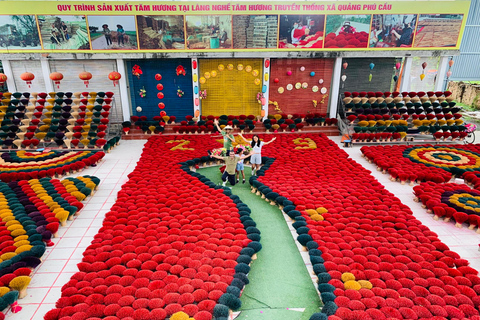 From Hanoi: Incense Village, Conical Hat and HaThai Art TourGroup Tour