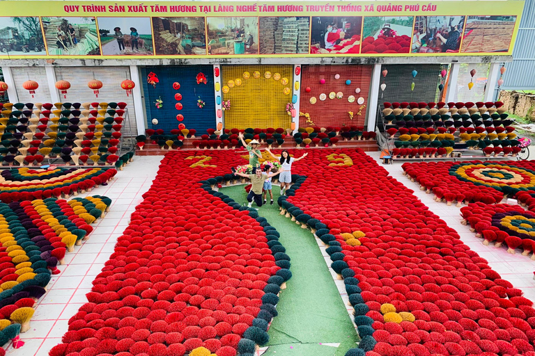 From Hanoi: Incense Village, Conical Hat and HaThai Art TourGroup Tour