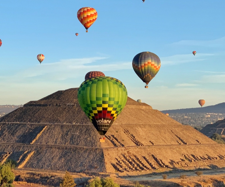 Vanuit Mexico-Stad: Teotihuacan luchtballonvlucht en ontbijt