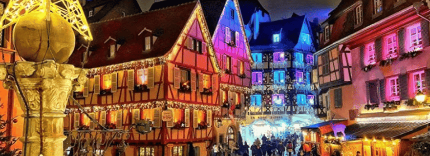 Depuis Bâle : visite d'une journée du marché de Noël de Colmar et dégustation de vin