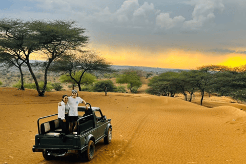 Safari à dos de chameau dans le désert de Jodhpur et safari en jeep avec repasSafari à dos de chameau et en jeep dans le désert de Jodhpur avec repas traditionnel