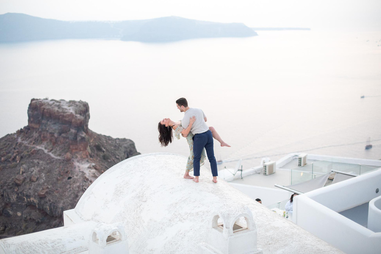 Santorini Flygande klänningar och makraméklänningar FotograferingFotografering i Santorini