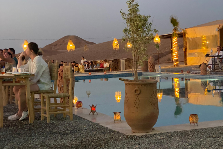 Dinner show in desert Agafay With Sunset Swiming Pool Camel