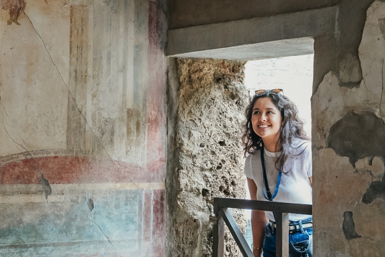 Vanuit Napels of Sorrento: halfdaagse excursie naar PompeïVanuit Sorrento: Tour in het Engels met hotel ophaalservice
