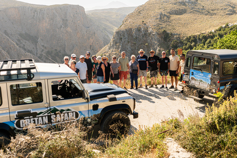 Rethymno: Full-Day Land Rover Safari to Preveli Pickup from Kavros