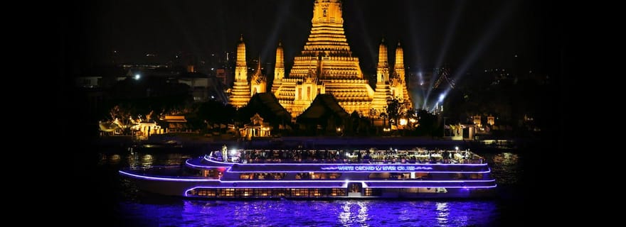 Bangkok : Dîner-croisière White Orchid Chao Phraya