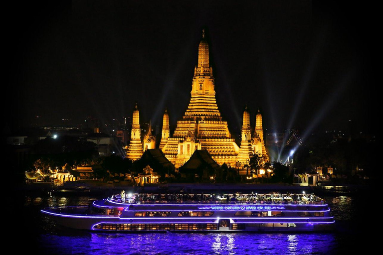 Bangkok: White Orchid Chao Phraya Dinner Cruise Dinner Cruise: Free Flowing Beer at Icon Siam (Pier 4)