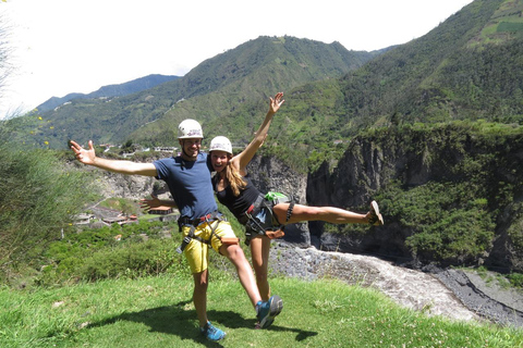 Baños: Circuito de Aventura con Zip Line (850 mts) Banos: Canyon of the Pastaza Zip-Line Adventure