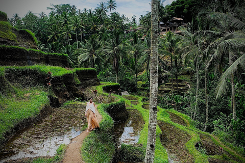 Bali: Tegenungan Waterfall Guided Trek & Tour with Transfer Waterfall Tour & Tegalalang Rice Terrace with Transfer