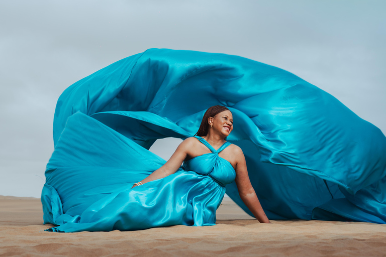 Swakopmund: Flying Dress Photoshoot Adventure in Swakopmund