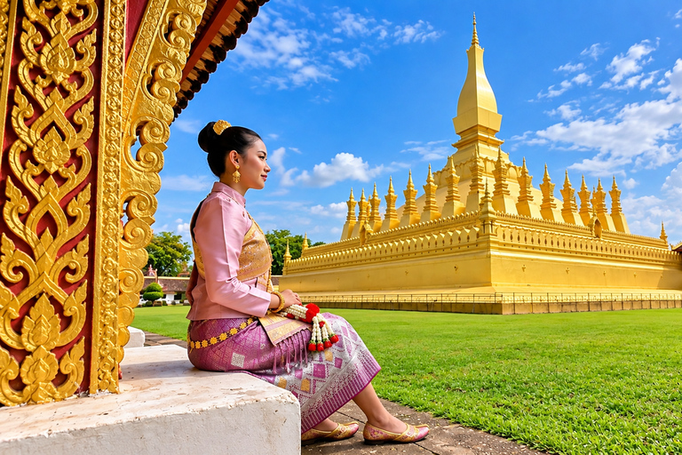 Vientiane: Private City Tour by Electric Vehicle with Guide Private Culture, and History Tour Only