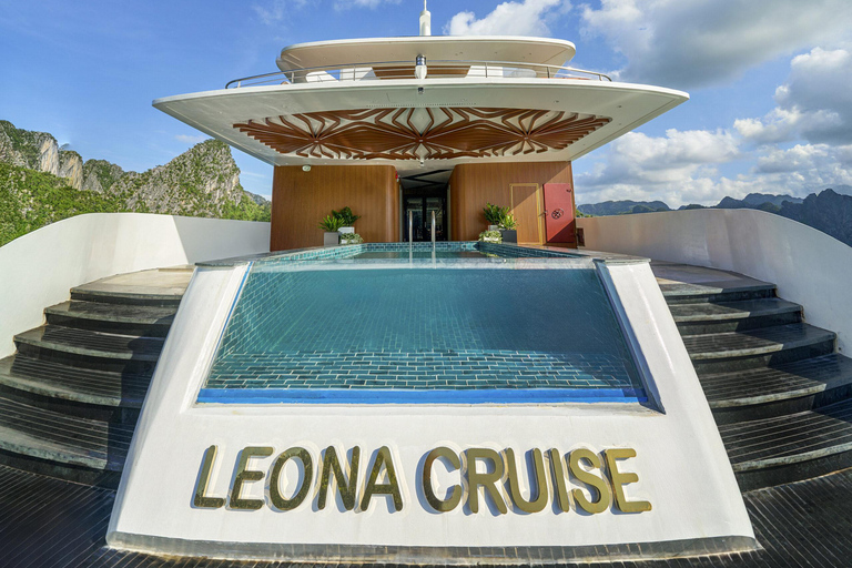Discover Halong Bay with 5-star Leona Cruise Day Tour Pick up from Hanoi by Dcar Limousine