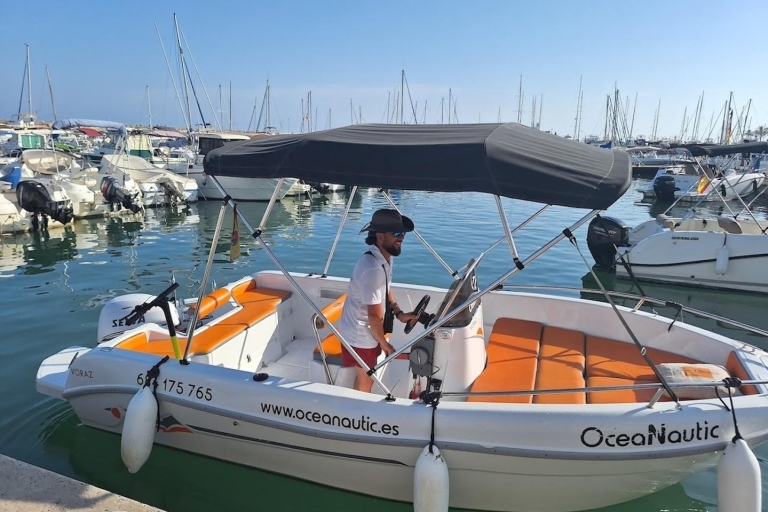 De Málaga : Location de bateaux sans permis à MálagaAlquiler de barco 1 hora
