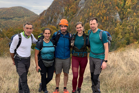 Brașov: Guided Gorge Hike, Caves, and Via Ferrata Adventure Brașov: Guided Hike and Caves