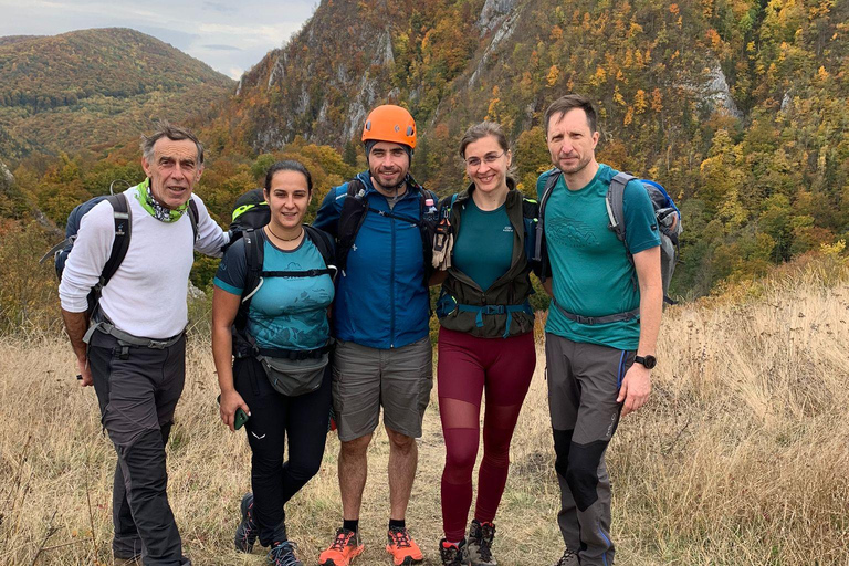 Brașov: Guided Gorge Hike, Caves, and Via Ferrata Adventure Brașov: Guided Hike and Caves